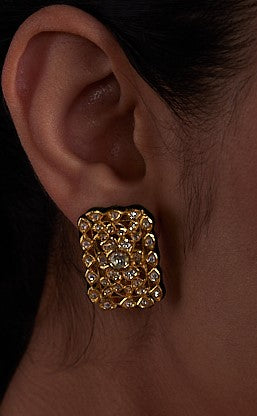 Zeenat Gold Studs