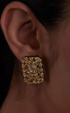 Zeenat Gold Studs